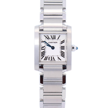 Cartier Tank Stainless Steel 20mm Ivory Dial Watch Ref# W51008Q3 - Happy Jewelers Fine Jewelry Lifetime Warranty