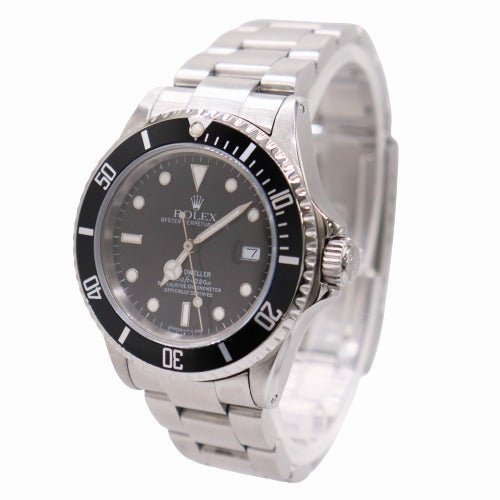 Rolex Men's Sea-Dweller Stainless Steel 40mm Black Dot Dial Watch Ref #16600 - Happy Jewelers Fine Jewelry Lifetime Warranty