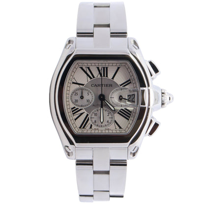 Cartier Roadster 48mm Silver Dial Watch Ref# W62019X6 - Happy Jewelers Fine Jewelry Lifetime Warranty
