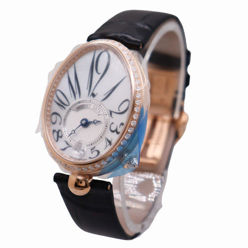 NEW! Breguet Ladies Reine De Naples Rose Gold 33mm White MOP Roman Dial Watch Ref# 8928BB51944DD0D3L - Happy Jewelers Fine Jewelry Lifetime Warranty