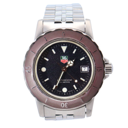 Tag Heuer Professional 37mm Granite Dial Watch Ref# WD1211-K-21 - Happy Jewelers Fine Jewelry Lifetime Warranty