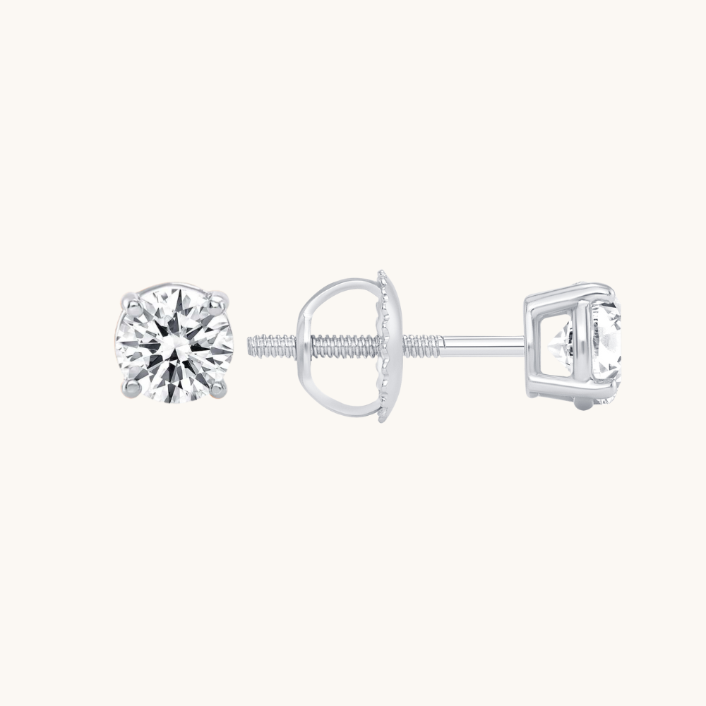 Lab Created Classic Diamond Stud Earrings - Happy Jewelers Fine Jewelry Lifetime Warranty