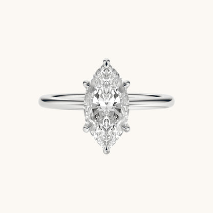 Marquise Lab Diamond Solitaire Engagement Ring - Happy Jewelers Fine Jewelry Lifetime Warranty