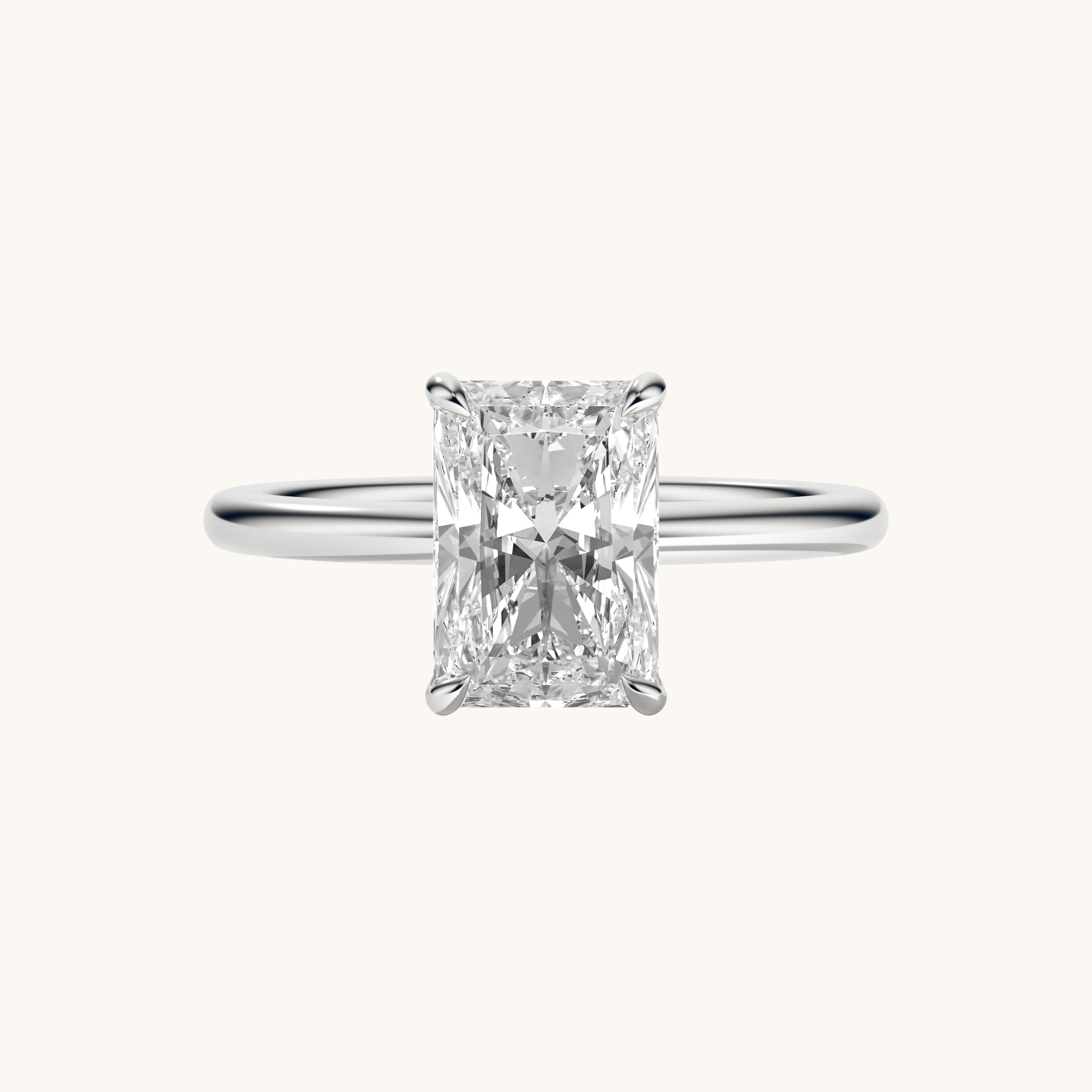 Radiant Lab Diamond Solitaire Engagement Ring - Happy Jewelers Fine Jewelry Lifetime Warranty