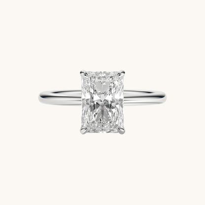Radiant Lab Diamond Solitaire Engagement Ring - Happy Jewelers Fine Jewelry Lifetime Warranty