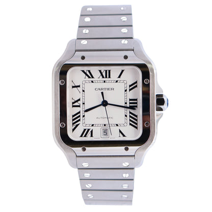 Cartier Santos 40mm White Dial Watch Ref# WSSA0018 - Happy Jewelers Fine Jewelry Lifetime Warranty