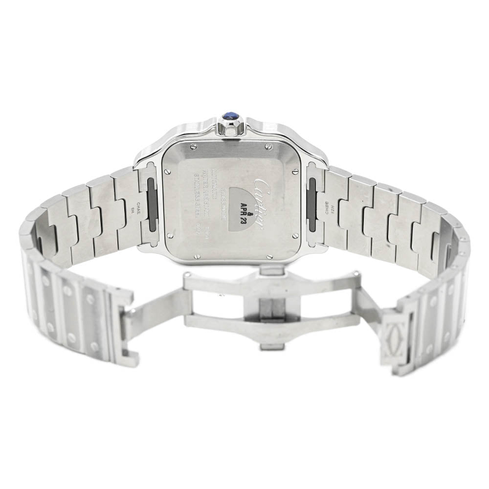 Cartier Men's Santos Stainless Steel 39.8mm Blue Roman Dial Watch Reference #: WSSA0030 - Happy Jewelers Fine Jewelry Lifetime Warranty
