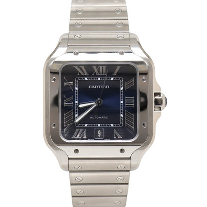 Cartier Santos 40mm Blue Dial Watch Ref# WSSA0030 - Happy Jewelers Fine Jewelry Lifetime Warranty