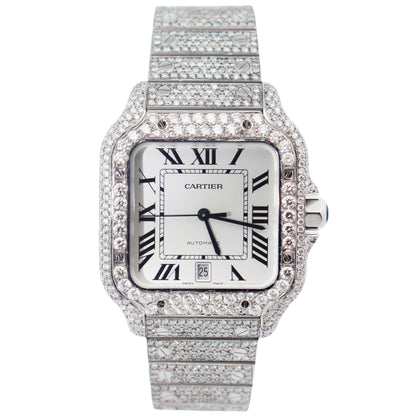 Cartier Santos 40mm Pave Dial Watch Ref# WSSA0030 - Happy Jewelers Fine Jewelry Lifetime Warranty