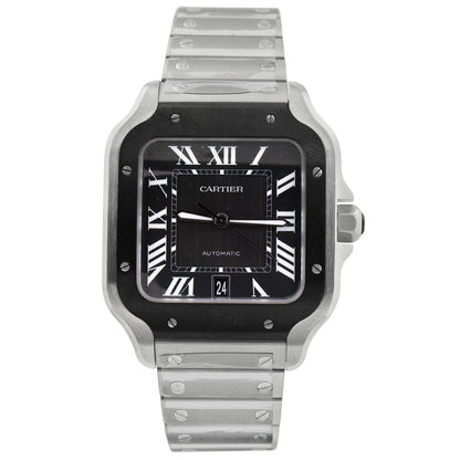 Cartier Santos 40mm Grey Dial Watch Ref# WSSA0037 - Happy Jewelers Fine Jewelry Lifetime Warranty