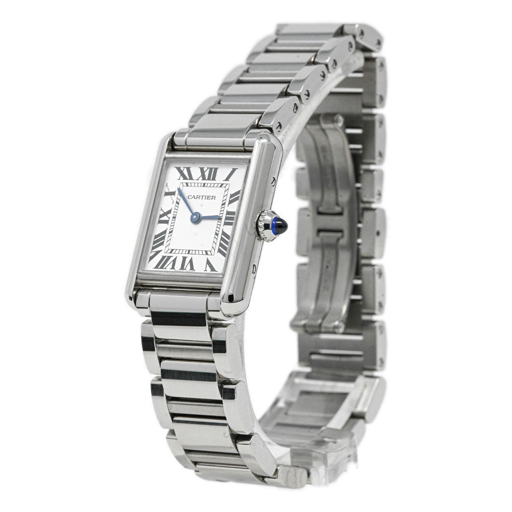 Cartier Ladies Tank Must Stainless Steel 29.5mm Silver Roman Dial Watch Ref# WSTA0051 - Happy Jewelers Fine Jewelry Lifetime Warranty