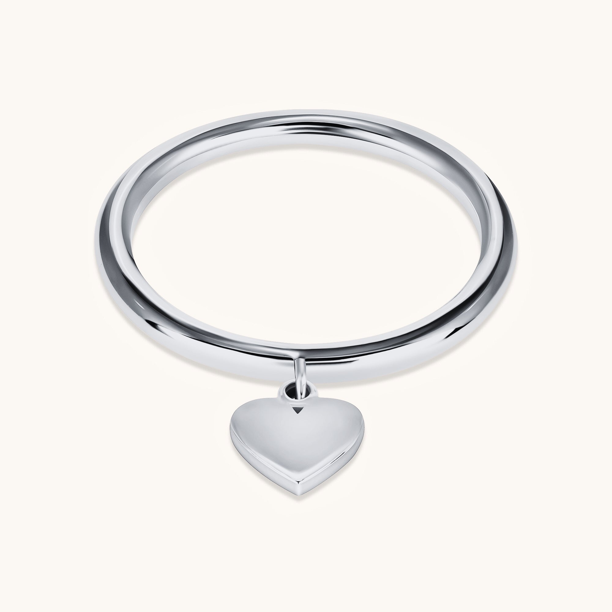 Engravable Heart Charm Ring - Happy Jewelers Fine Jewelry Lifetime Warranty