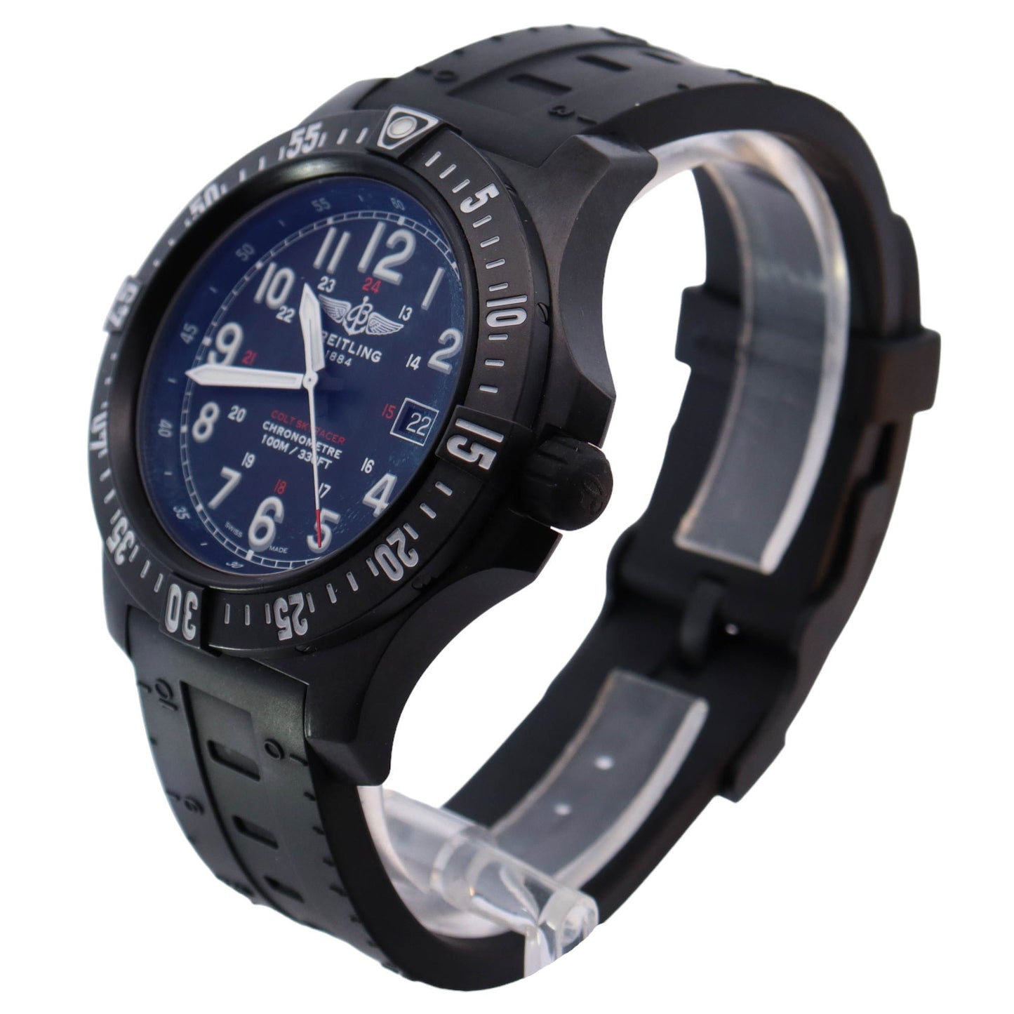 Breitling Colt Skyracer Carbon 45mm Black Arabic Dial Watch Reference# X74320 - Happy Jewelers Fine Jewelry Lifetime Warranty