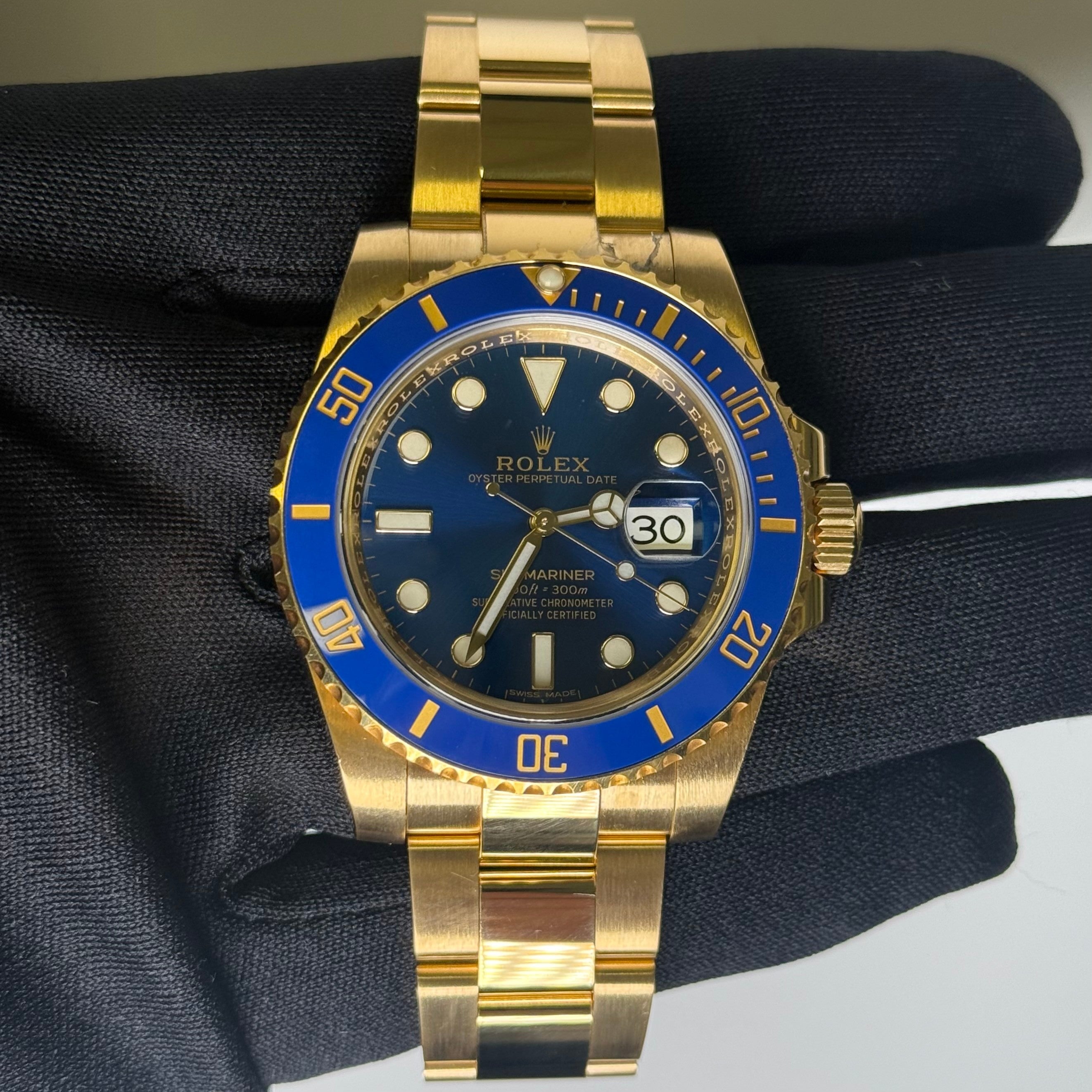 Rolex Submariner 40mm Blue Dial Watch Ref# 116618LB - Happy Jewelers Fine Jewelry Lifetime Warranty