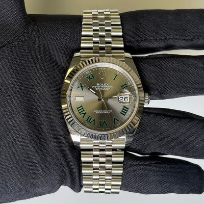 Rolex Datejust 41mm Wimbledon Dial Watch Ref# 126334 - Happy Jewelers Fine Jewelry Lifetime Warranty