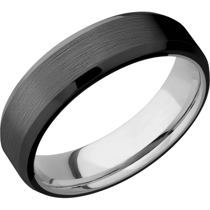 Zirconium + Satin , Polish Finish + Titanium - Happy Jewelers Fine Jewelry Lifetime Warranty