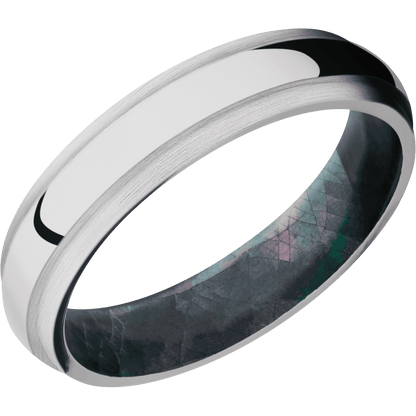 14K White Gold + Polish , Satin Finish + Black Mother of Pearl - Happy Jewelers Fine Jewelry Lifetime Warranty