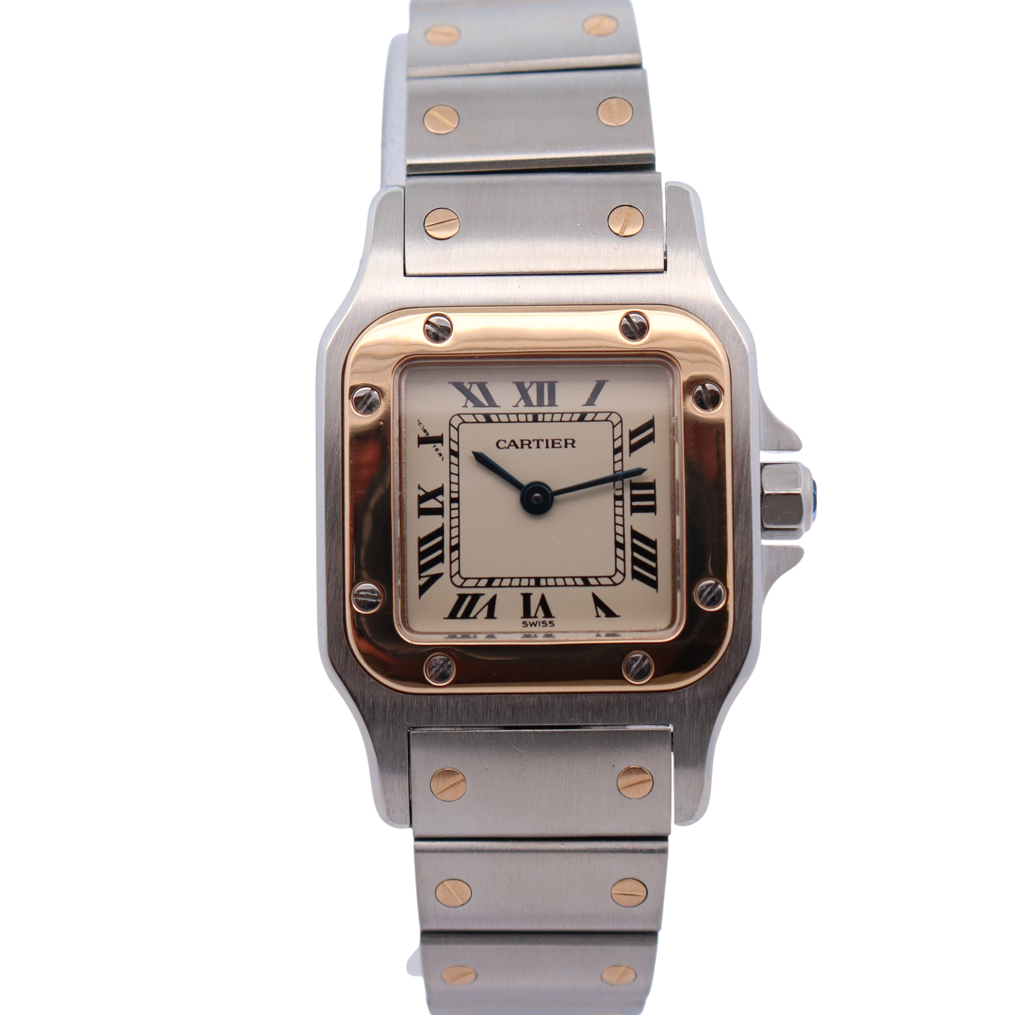 Cartier Santos Galbee 24x35mm White Dial Watch Reference #1567 - Happy Jewelers Fine Jewelry Lifetime Warranty