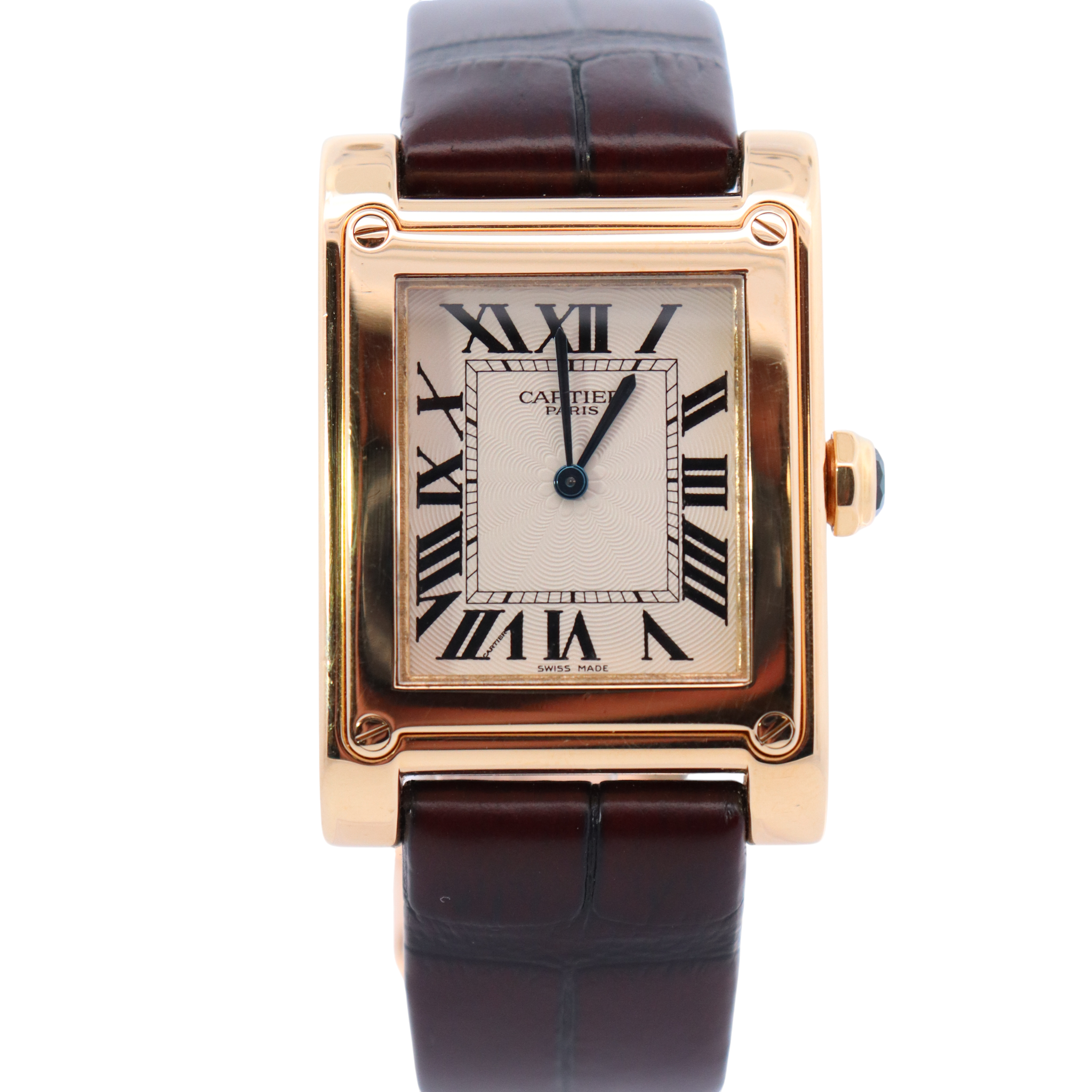 Cartier A Vis Privee 27x30mm Silver Dial Watch Reference #W1529451 - Happy Jewelers Fine Jewelry Lifetime Warranty