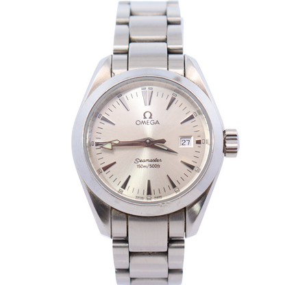 Omega Seamaster 28 mm White Dial Watch Ref# 2518.30 - Happy Jewelers Fine Jewelry Lifetime Warranty
