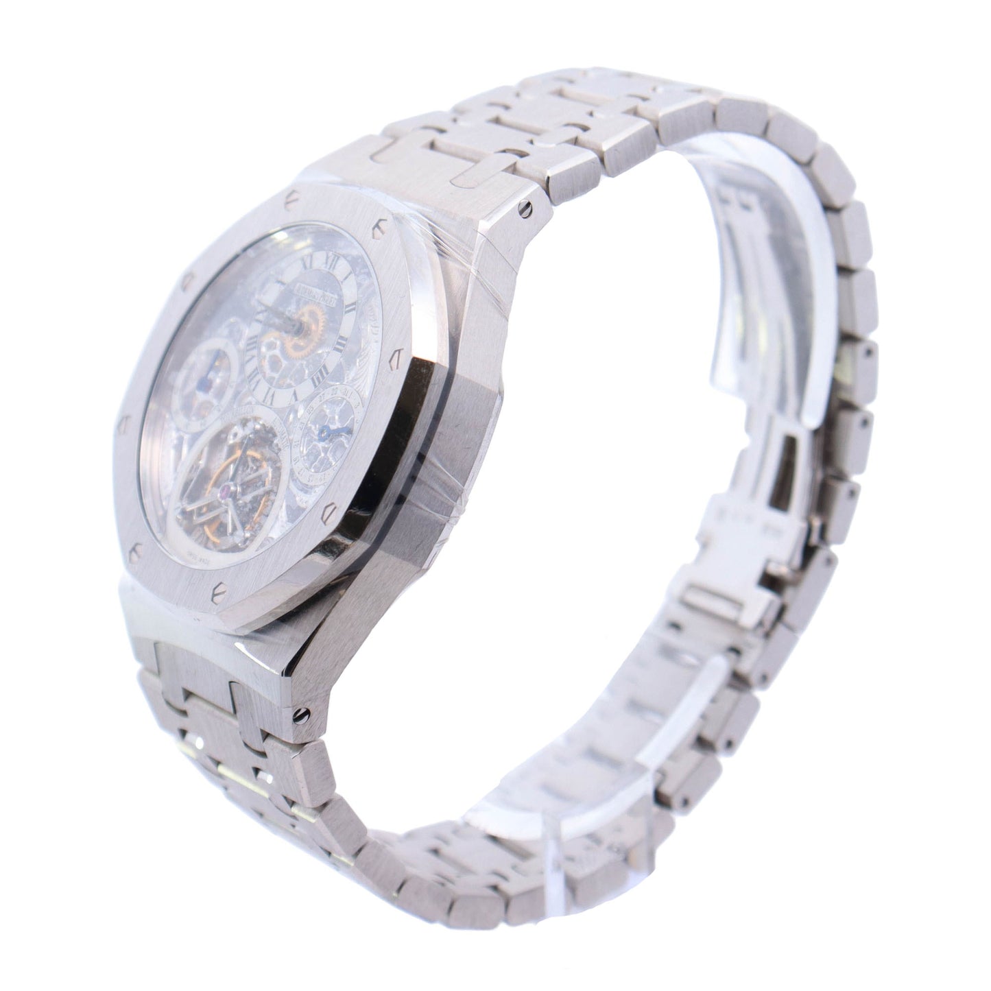 Audemars Piguet Royal Oak Tourbillon Platinum 40mm Skeleton Roman Dial Watch Reference# 25902PT.OO.1110PT.01 - Happy Jewelers Fine Jewelry Lifetime Warranty