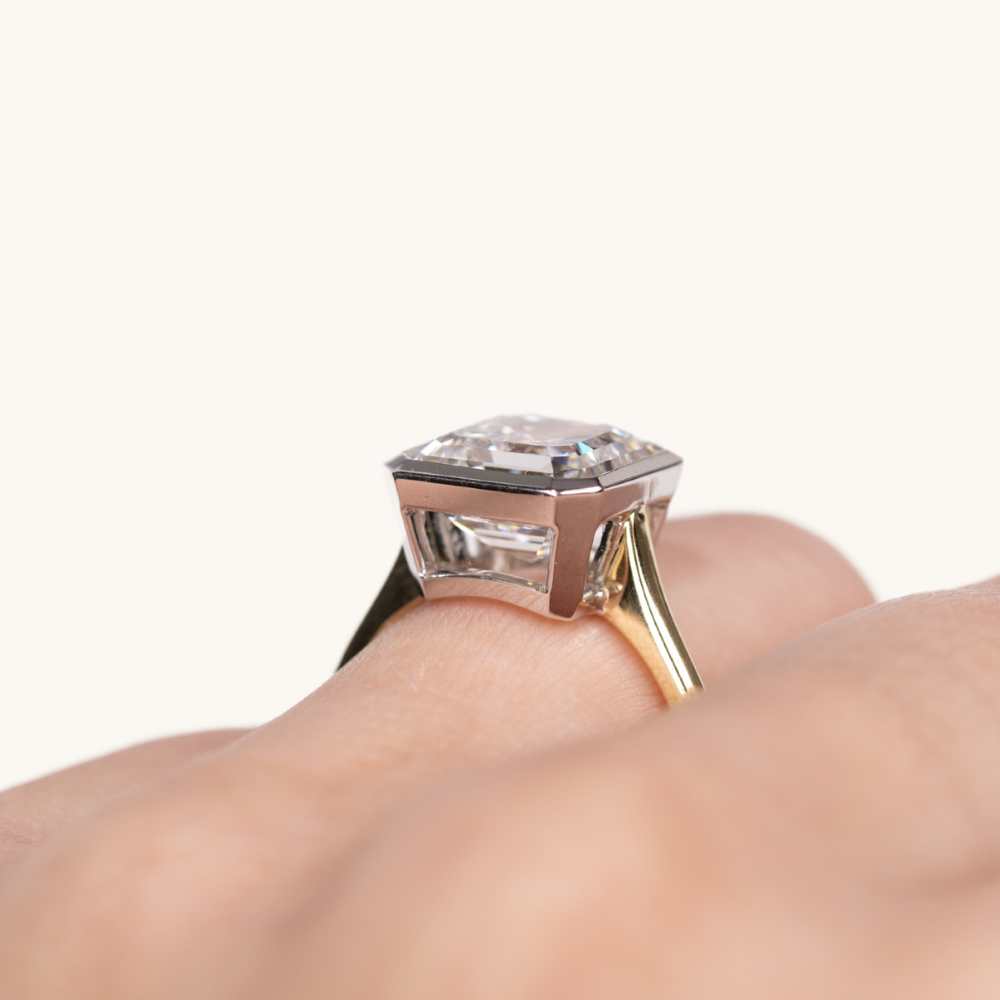5.06 Asscher Lab Diamond Engagement Ring - Happy Jewelers Fine Jewelry Lifetime Warranty