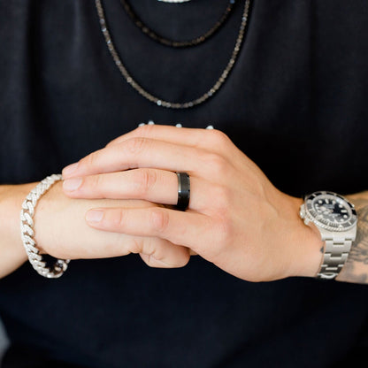 Black Tungsten Band - Happy Jewelers Fine Jewelry Lifetime Warranty