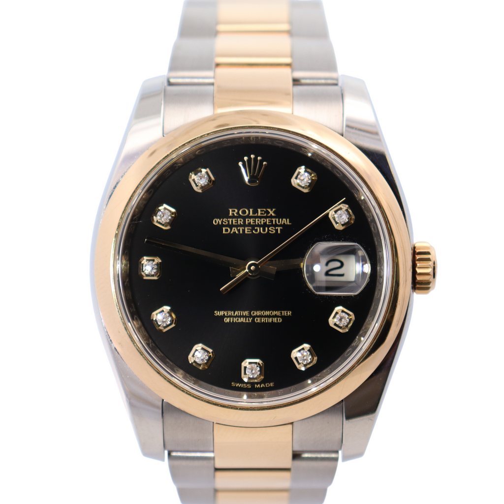 ugm4-sec ベジット Rolex Datejust 36mm Black Dial Watch Ref# 116203 – Happy Jewelers