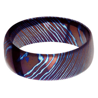 Titanium Damascus + Polish Finish - Happy Jewelers Fine Jewelry Lifetime Warranty