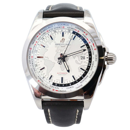 Breitling Galactic Unitime 44mm White Dial Watch Ref# WB3510 - Happy Jewelers Fine Jewelry Lifetime Warranty