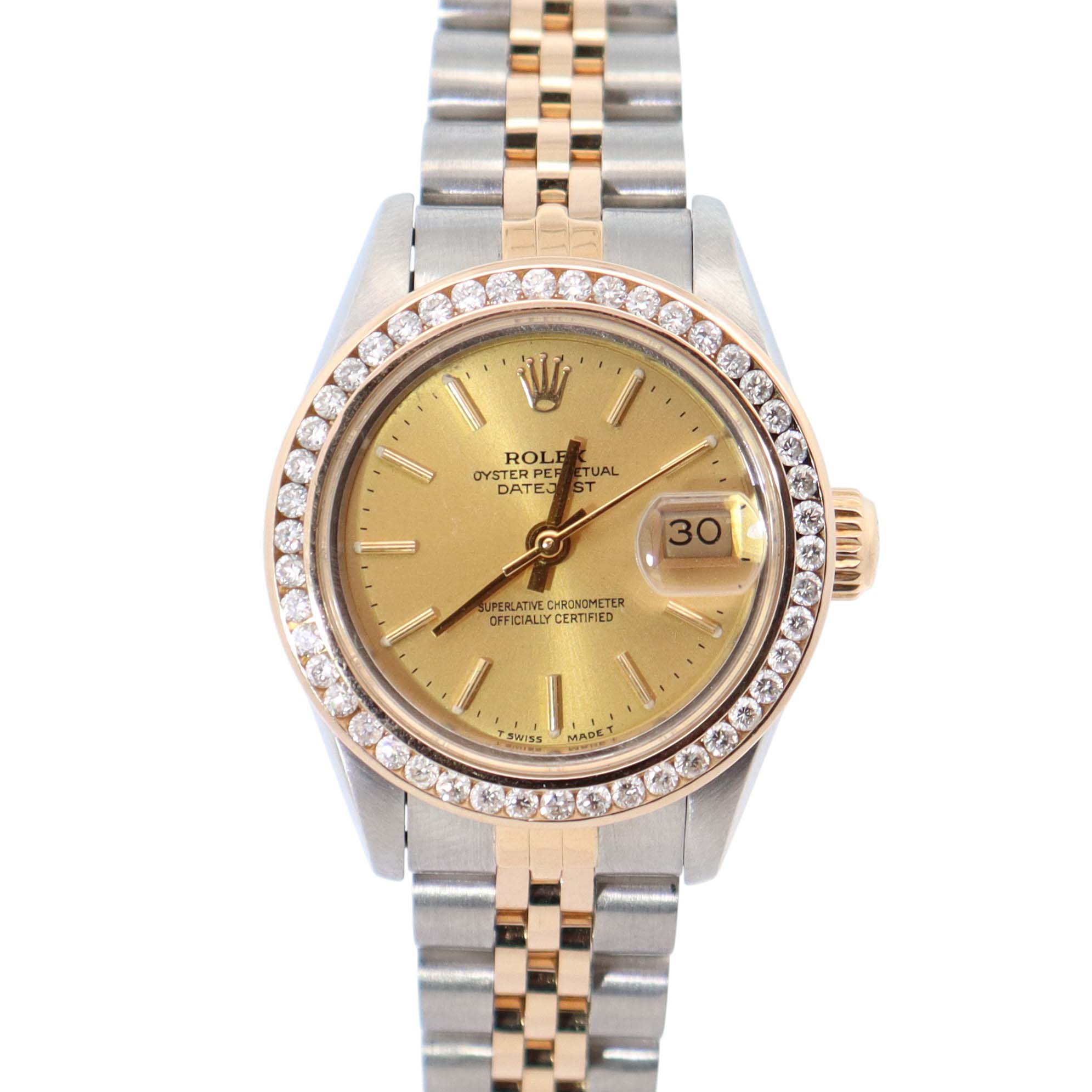 Rolex Datejust 26mm Champagne Dial Watch Ref# 69173 - Happy Jewelers Fine Jewelry Lifetime Warranty