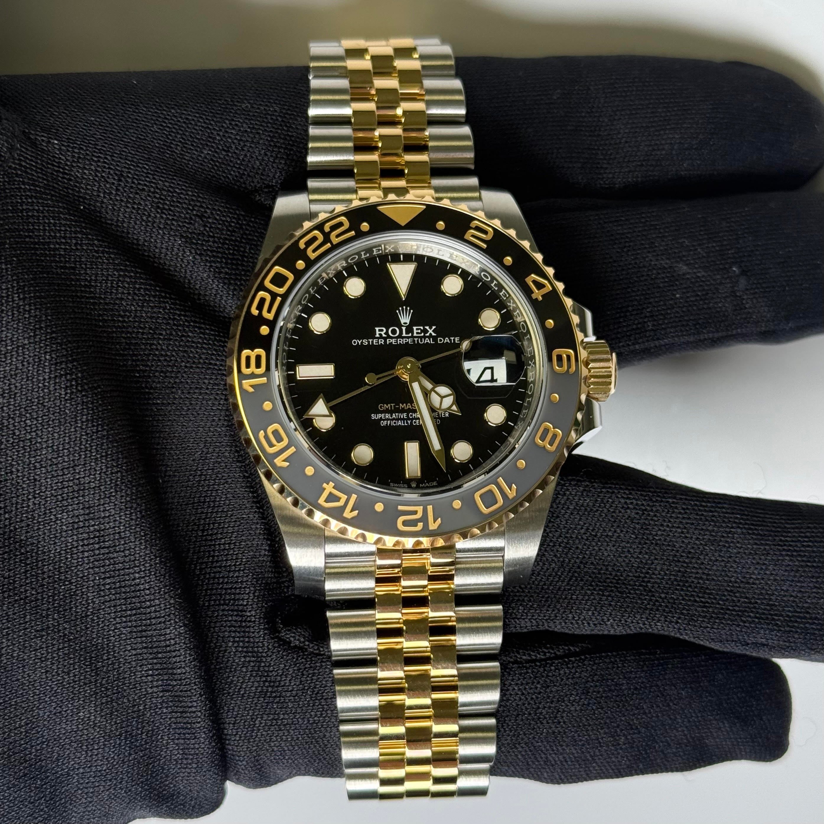 Rolex GMT-Master II 40mm Black Dial Watch Ref# 126713GRNR