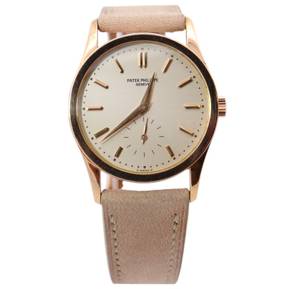 Patek Philippe Calatrava 31mm Silver Dial Watch Ref# 3796-R-001 - Happy Jewelers Fine Jewelry Lifetime Warranty