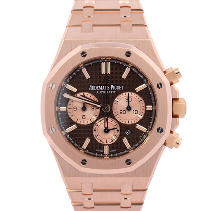 Audemars Piguet Royal Oak 41mm Chocolate Chronograph Dial Watch Ref# 26331OR.OO.1220OR.02 - Happy Jewelers Fine Jewelry Lifetime Warranty