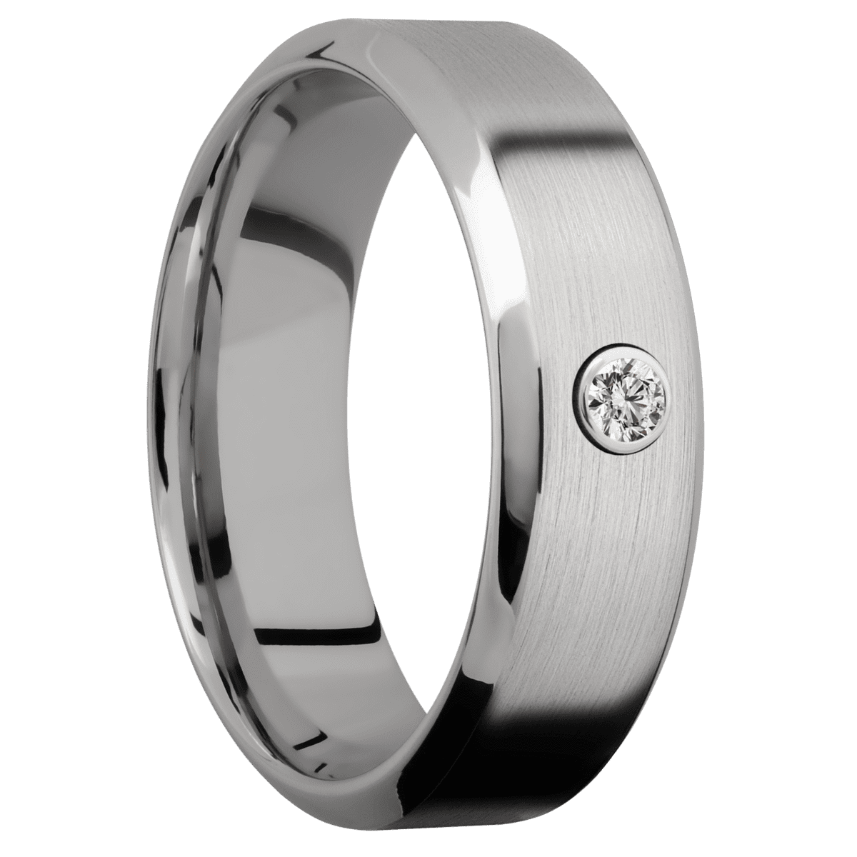 Titanium + Satin , Polish Finish - Happy Jewelers Fine Jewelry Lifetime Warranty