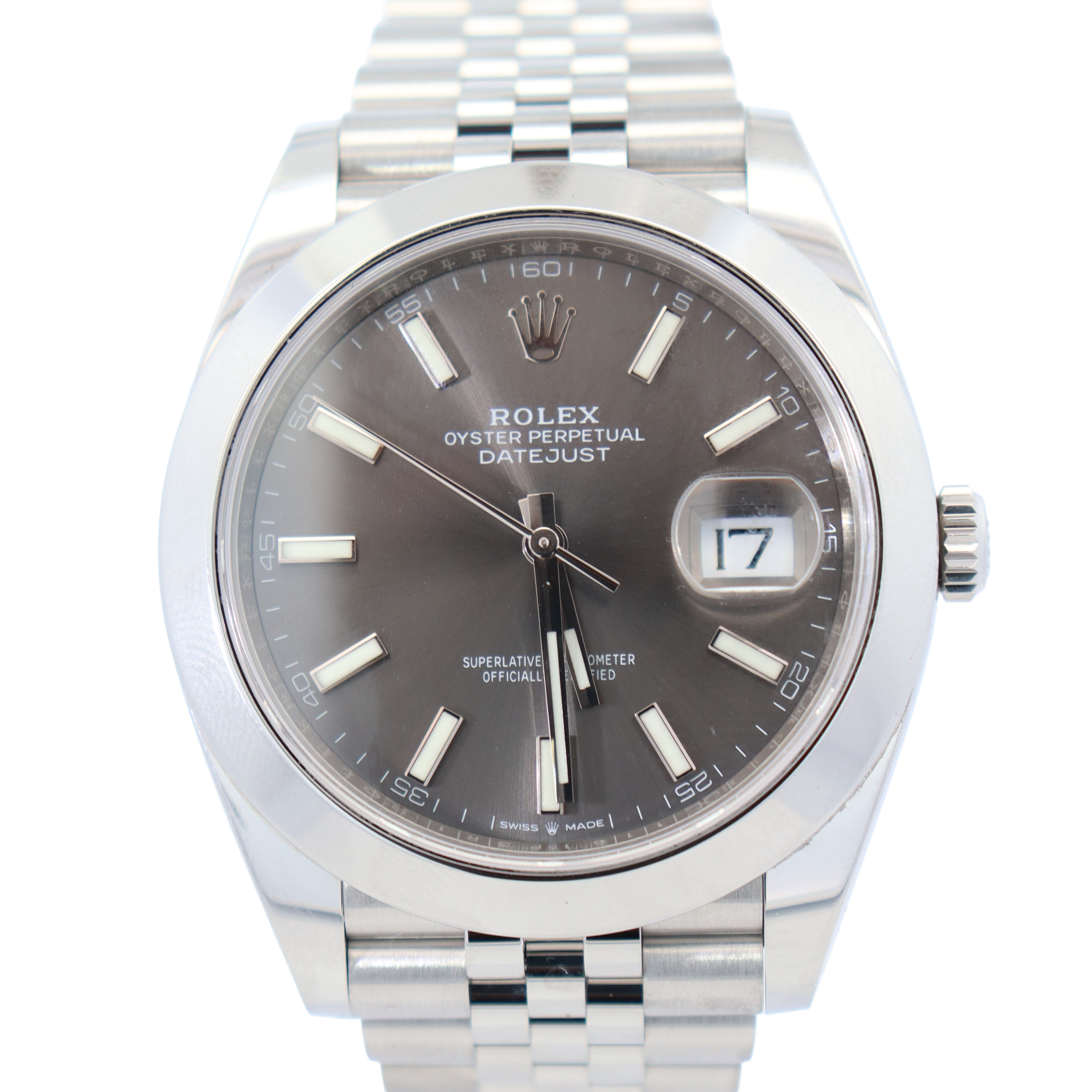 Rolex Datejust 41mm Rhodium Dial Watch Ref# 126300 - Happy Jewelers Fine Jewelry Lifetime Warranty