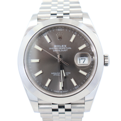 Rolex Datejust 41mm Rhodium Dial Watch Ref# 126300 - Happy Jewelers Fine Jewelry Lifetime Warranty