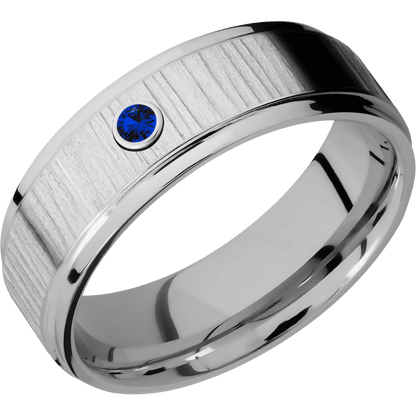 Titanium + Treebark1 , Polish Finish - Happy Jewelers Fine Jewelry Lifetime Warranty