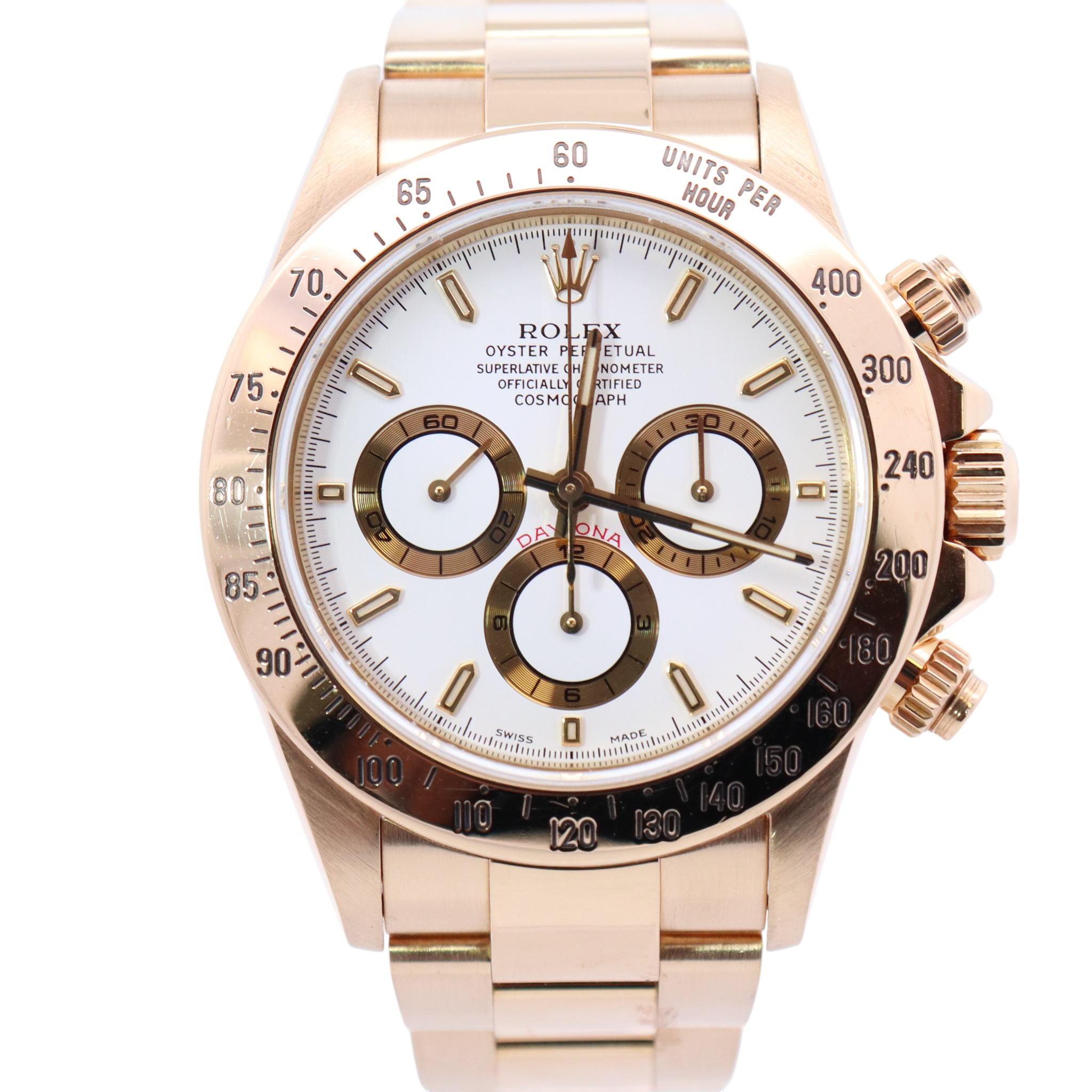 Rolex Daytona 40mm White Dial Watch Ref# 16528 - Happy Jewelers Fine Jewelry Lifetime Warranty