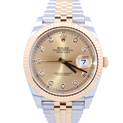 Rolex Datejust 41mm Champagne Dial Watch Ref# 126333 - Happy Jewelers Fine Jewelry Lifetime Warranty