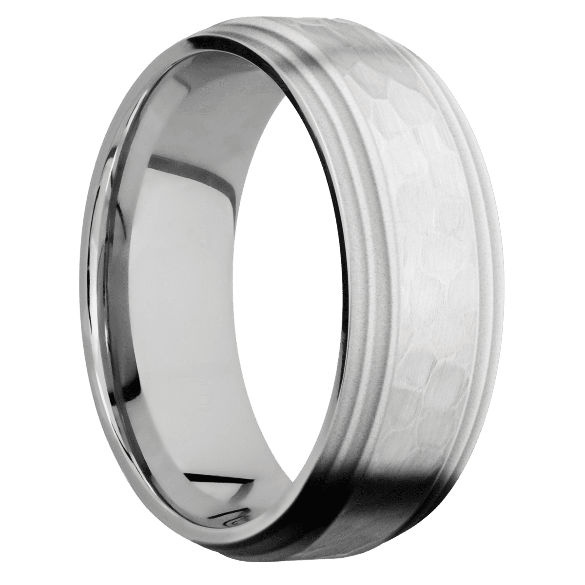 14K White Gold + Hammer , Bead Finish - Happy Jewelers Fine Jewelry Lifetime Warranty