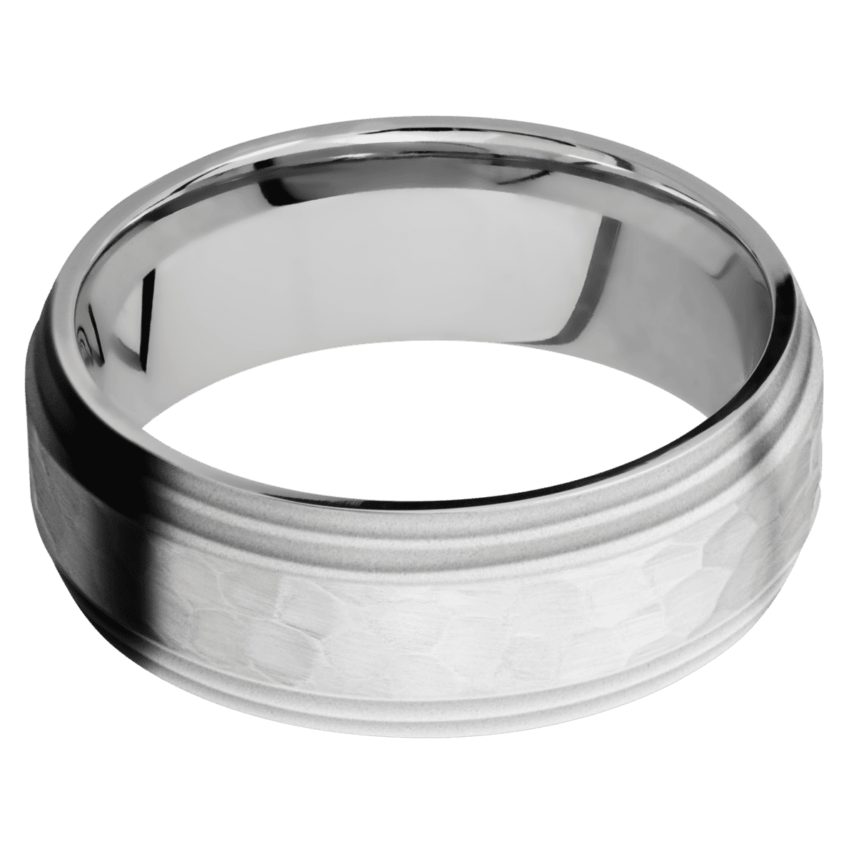 14K White Gold + Hammer , Bead Finish - Happy Jewelers Fine Jewelry Lifetime Warranty