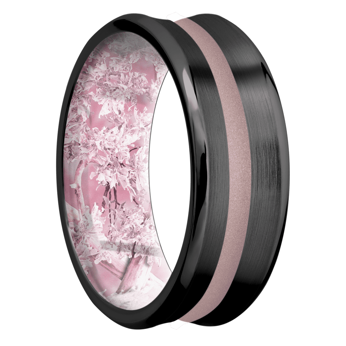 Zirconium + Satin , Polish Finish + King's Pink - Happy Jewelers Fine Jewelry Lifetime Warranty