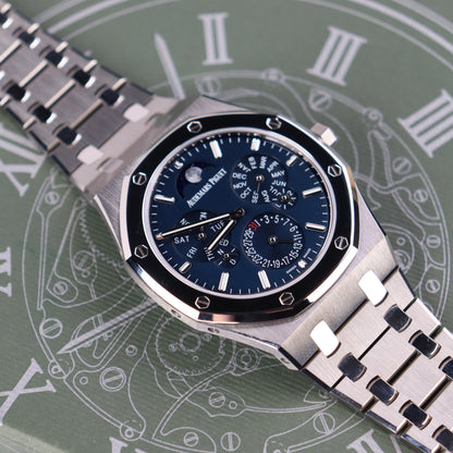 Audemars Piguet Royal Oak 41mm Blue Dial Watch Ref# 26586IP.OO.1240IP.01 - Happy Jewelers Fine Jewelry Lifetime Warranty