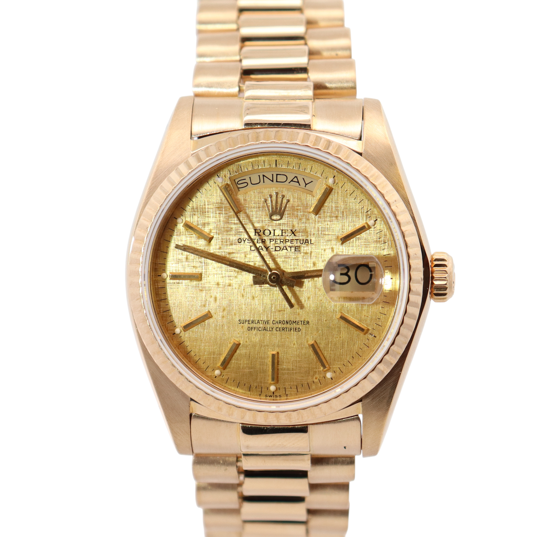 Rolex Day-Date 36mm Champagne Dial Watch Ref# 18038 - Happy Jewelers Fine Jewelry Lifetime Warranty