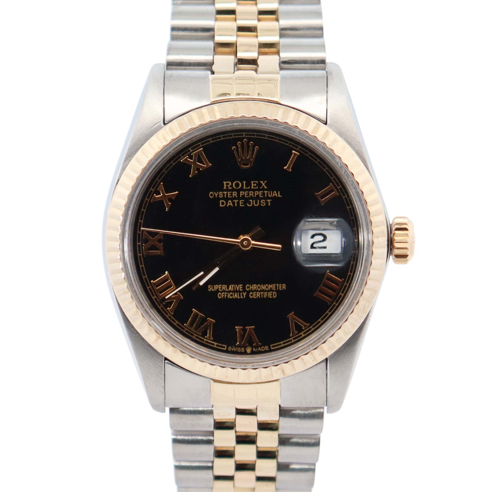 Rolex Datejust 36mm Black Dial Watch Ref# 16013 - Happy Jewelers Fine Jewelry Lifetime Warranty