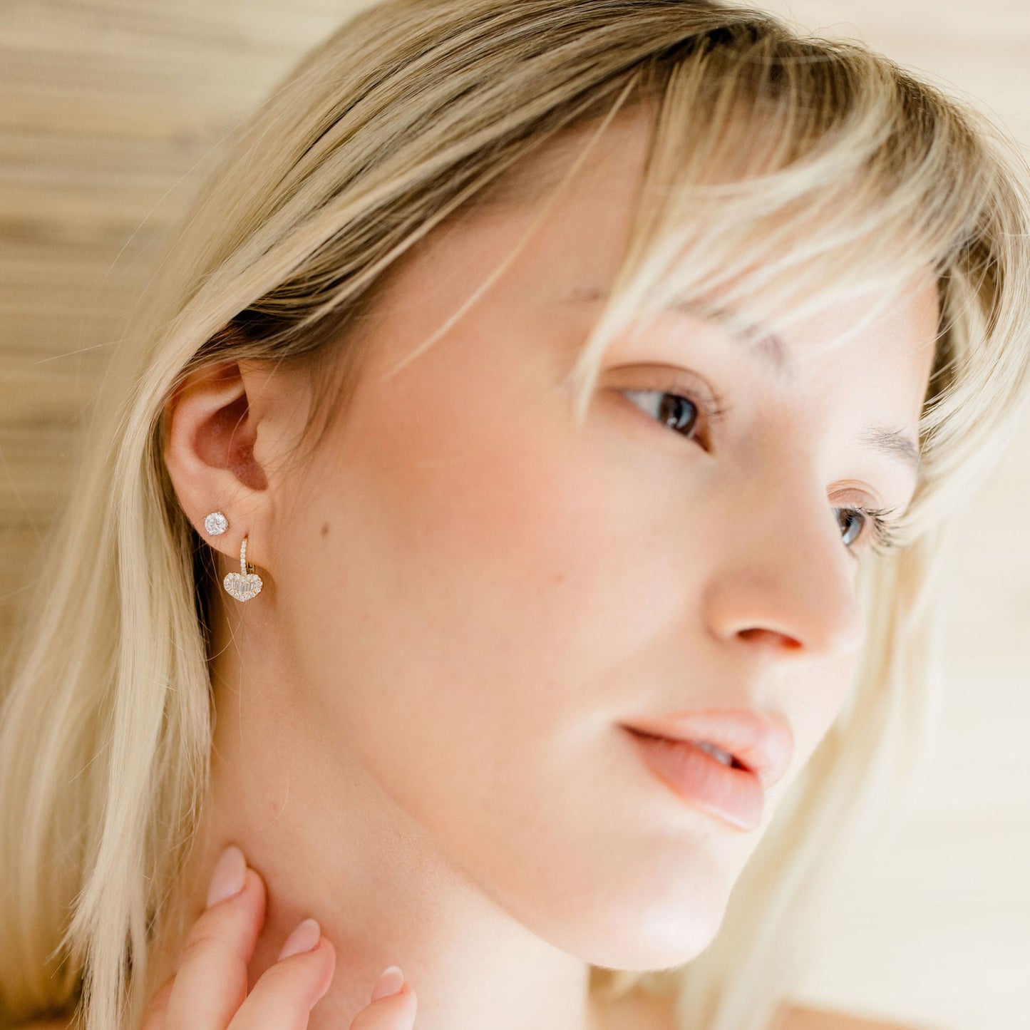Sweetheart Baguette Diamond Dangle Earring - Happy Jewelers Fine Jewelry Lifetime Warranty