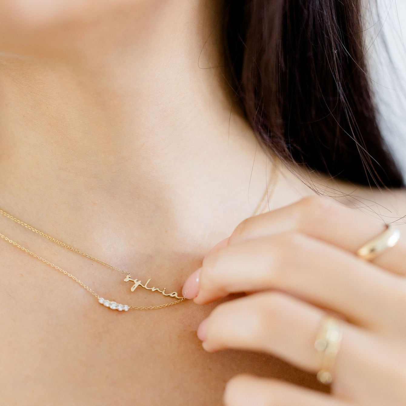 Mini Cursive Name Necklace - Happy Jewelers Fine Jewelry Lifetime Warranty