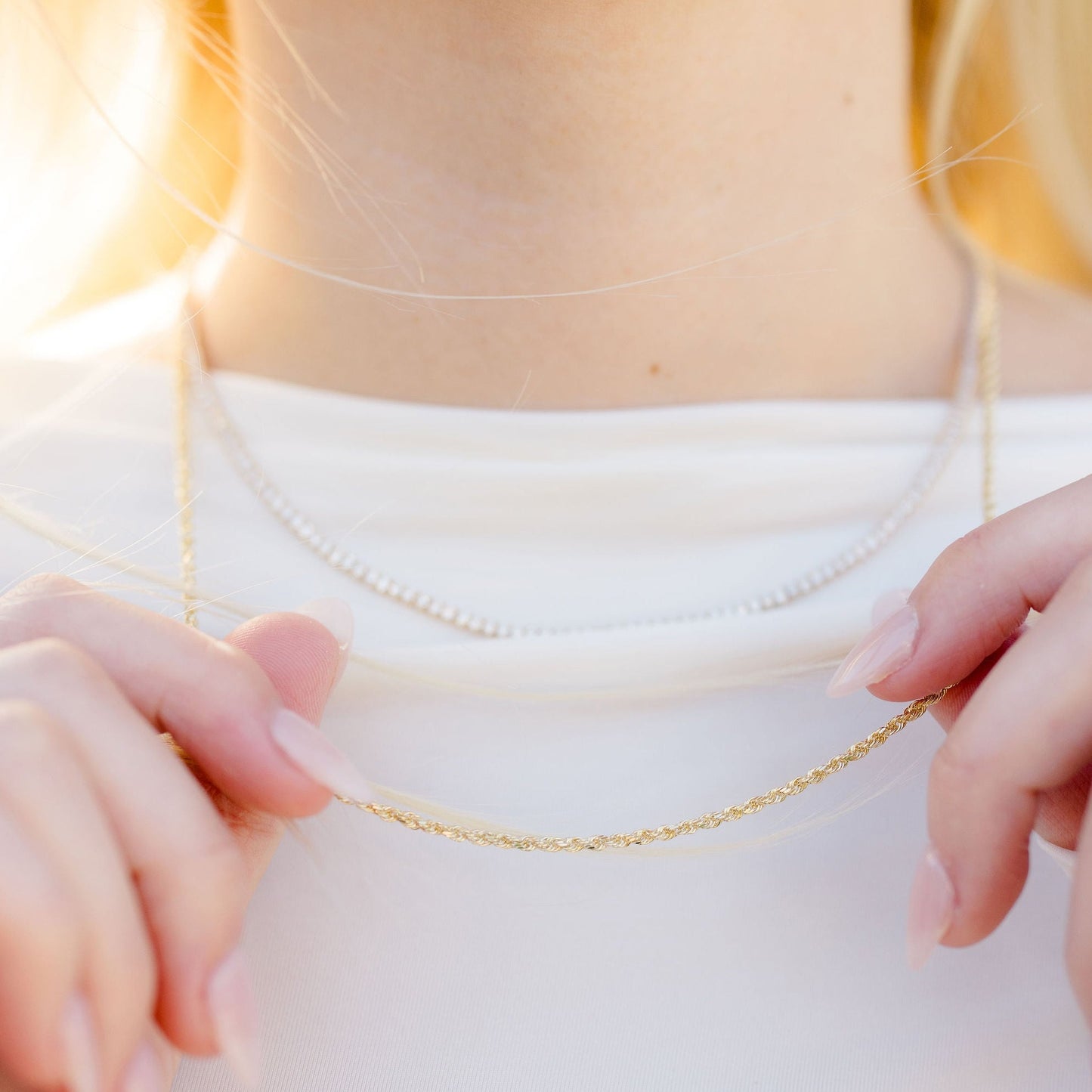 2.00mm Gold Rope Chain Necklace - Happy Jewelers Fine Jewelry Lifetime Warranty