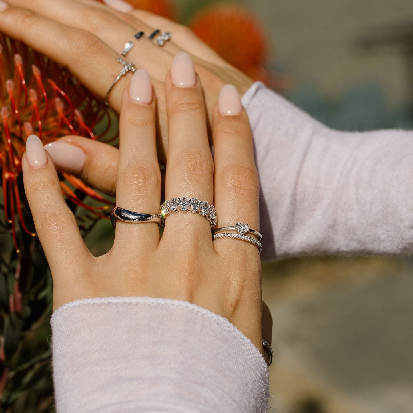 The Love Note Diamond Heart Promise Ring